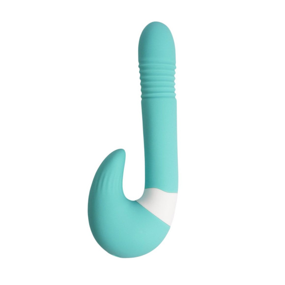 Бирюзовый вибростимулятор зоны G 2-в-1 Бирюзовый вибростимулятор зоны G 2-в-1