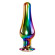 Радужная металлическая пробка Rainbow Metal Plug Large - 12,9 см.