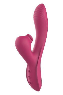 Розовый вибратор-кролик Dual G-Spot Vibe - 22,5 см.