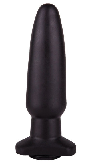 Чёрная анальная пробка с гладкой поверхностью - 18 см. Чёрная анальная пробка с гладкой поверхностью - 18 см.
