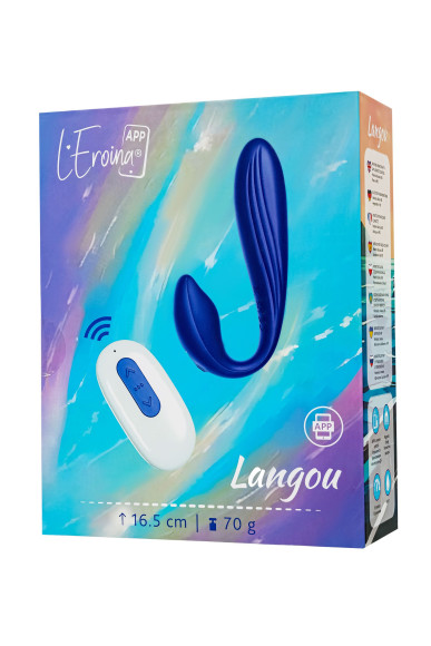 Синий вибратор для пар Langou с управлением через приложение