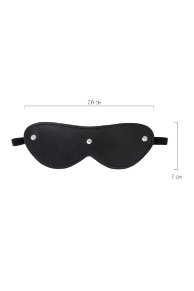 Черная кожаная маска Anonymo с мягким подкладом Черная кожаная маска Anonymo с мягким подкладом