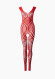 Красный комбинезон со сложным рисунком и интимным доступом Красный комбинезон со сложным рисунком и интимным доступом