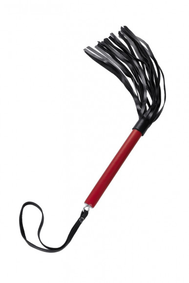 Черная плеть с красной рукоятью - 50 см. Черная плеть с красной рукоятью - 50 см.