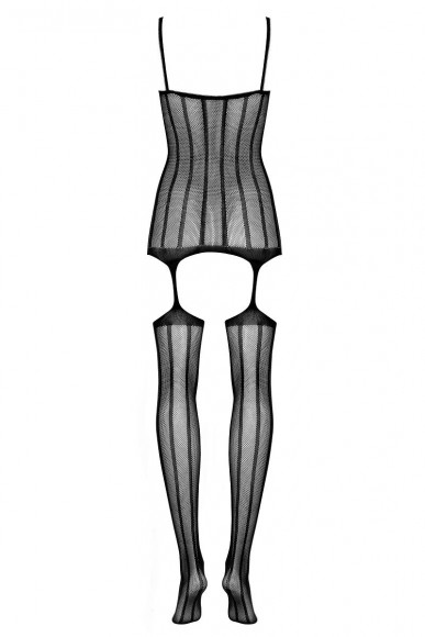 Боди-комбинезон в тонкую полоску с имитацией шнуровки Боди-комбинезон в тонкую полоску с имитацией шнуровки