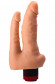 Двойной гелевый вибратор телесного цвета - 17 см. Двойной гелевый вибратор телесного цвета - 17 см.