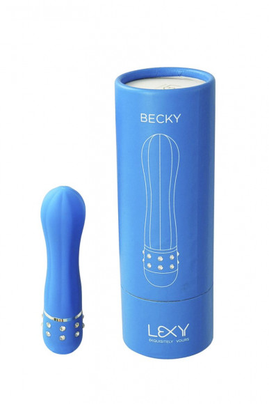 Синий вибратор Becky - 11,5 см.
