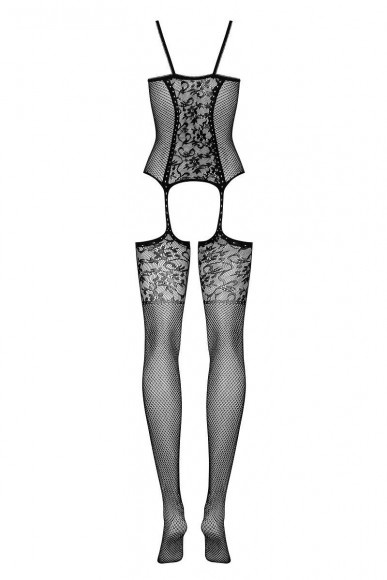 Комбинезон с цветочным рисунком и интимным доступом Комбинезон с цветочным рисунком и интимным доступом