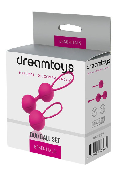 Набор розовых вагинальных шариков PLEASURE BALLS & EGGS DUO BALL SET