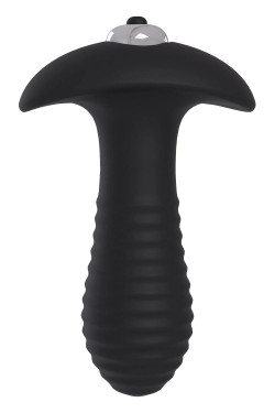 Черный анальный вибромассажер Single Speed Spiral Plug - 11 см. Черный анальный вибромассажер Single Speed Spiral Plug - 11 см.