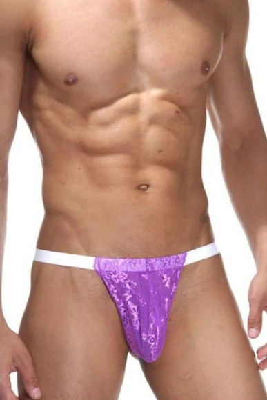 Мужские кружевные трусы с открытыми ягодицами Мужские кружевные трусы с открытыми ягодицами