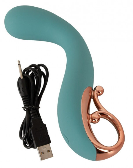Бирюзовый вибратор для точки G The Magician G-Spot Vibrator - 19 см. Бирюзовый вибратор для точки G The Magician G-Spot Vibrator - 19 см.