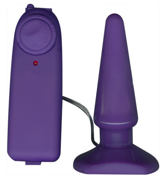 Фиолетовая анальная пробка с вибрацией Funky Vibrating - 10,5 см. Фиолетовая анальная пробка с вибрацией Funky Vibrating - 10,5 см.