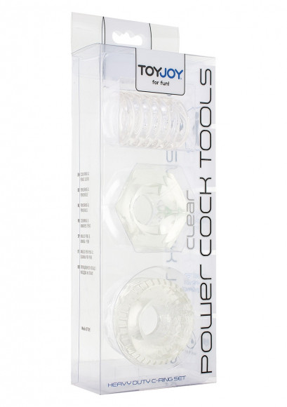 Комплект прозрачных колец на пенис POWER COCK TOOLS Комплект прозрачных колец на пенис POWER COCK TOOLS