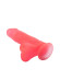 Податливый розовый фаллоимитатор на присоске - 19 см.