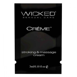 Крем для массажа и мастурбации Wicked Stroking and Massage Creme - 3 мл. Крем для массажа и мастурбации Wicked Stroking and Massage Creme - 3 мл.