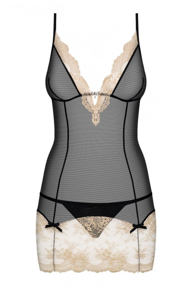 Облегающая сорочка Bisquella с ажурным подолом