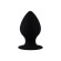 Черная анальная пробка с ограничителем - 9,4 см.
