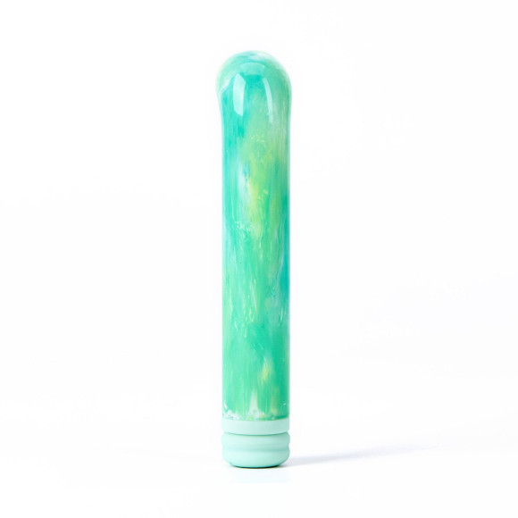 Зеленый компактный вибратор из стекла Magic Cane - 12 см. Зеленый компактный вибратор из стекла Magic Cane - 12 см.