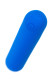 Синяя силиконовая перезаряжаемая вибропуля Nep - 8 см.