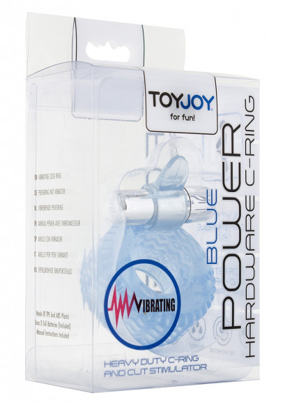 Голубое кольцо на пенис с вибрацией POWER HARDWARE C-RING Голубое кольцо на пенис с вибрацией POWER HARDWARE C-RING