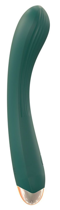 Зеленый вибратор для G-точки - 20 см. Зеленый вибратор для G-точки - 20 см.