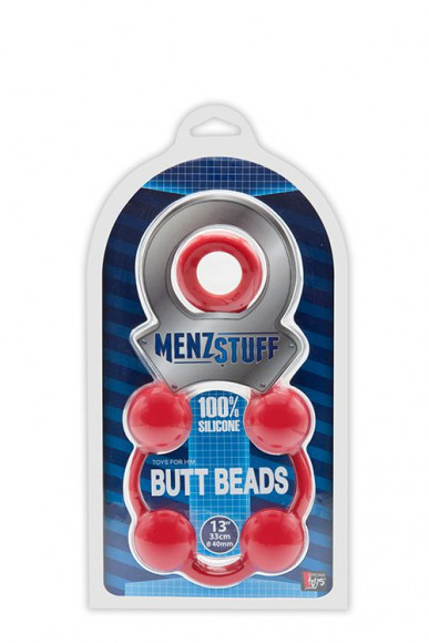 Красная силиконовая анальная цепочка MENZSTUFF BUTT BEADS - 33 см. Красная силиконовая анальная цепочка MENZSTUFF BUTT BEADS - 33 см.