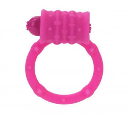 Розовое эрекционное кольцо Posh Silicone Vibro Rings