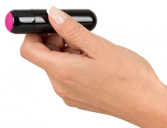 Черная перезаряжаемая вибропуля Rechargeable Vibrobullet - 9 см.