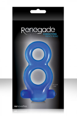 Синее эрекционное вибро-кольцо RENEGADE MAN