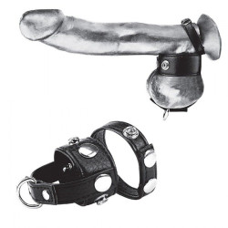 Утяжка для мошонки и пениса Cock Ring With 1 Ball Stretcher And Optional Weight Ring Утяжка для мошонки и пениса Cock Ring With 1 Ball Stretcher And Optional Weight Ring