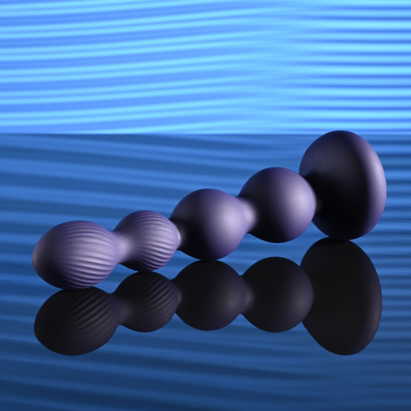 Фиолетовые анальные бусы с вибрацией и вращением Pleasure Orbit - 17,8 см. Фиолетовые анальные бусы с вибрацией и вращением Pleasure Orbit - 17,8 см.