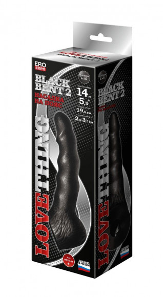 Чёрная насадка на пояс харнесс BLACK BENT 2 - 19,5 см. Чёрная насадка на пояс харнесс BLACK BENT 2 - 19,5 см.