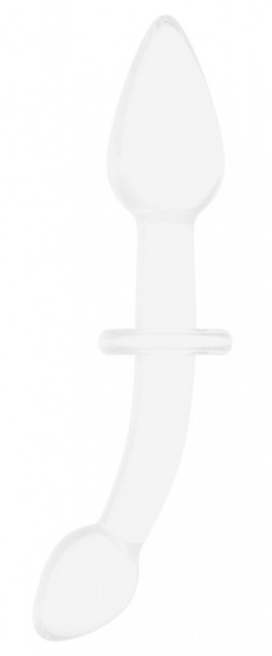 Белый двусторонний анальный стимулятор Doubler - 18 см.