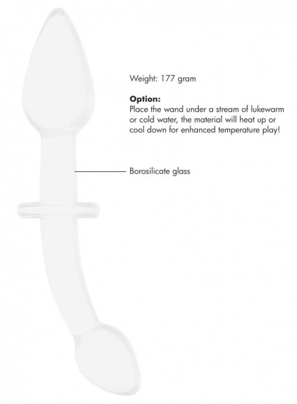 Белый двусторонний анальный стимулятор Doubler - 18 см.