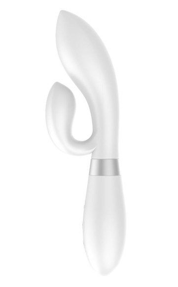 Белый вибратор-кролик Indeep Juna - 21,5 см. Белый вибратор-кролик Indeep Juna - 21,5 см.