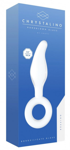 Белый анальный стимулятор Gripper - 17 см. Белый анальный стимулятор Gripper - 17 см.