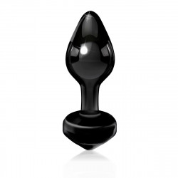 Черная анальная пробка из стекла Icicles No. 44 - 8,5 см.