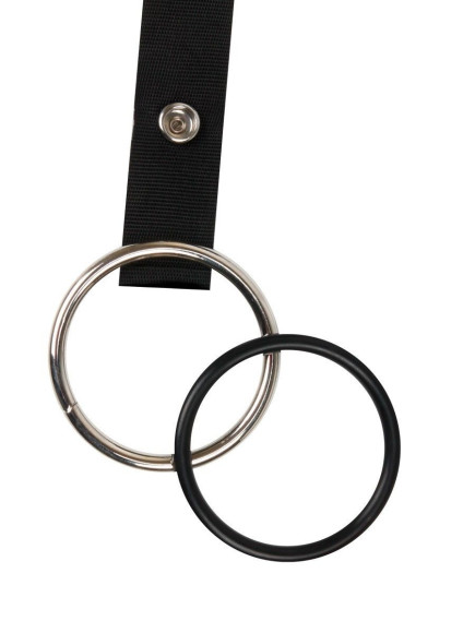 Мужской полый страпон на регулируемых ремнях - 18,5 см.