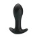 Черная анальная втулка с вибрацией - 10,5 см.
