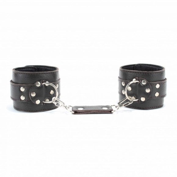 Коричневые оковы из мягкой кожи Коричневые оковы из мягкой кожи