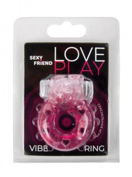 Розовое эрекционное виброкольцо в форме зайчика