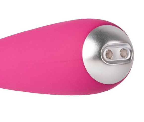 Ярко-розовый G-стимулятор IRIS Clitoral & G-spot Vibrator - 18 см.