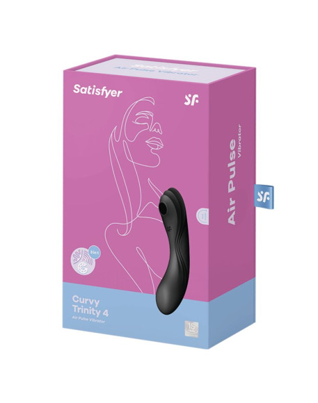 Черный вакуум-волновой вибростимулятор Satisfyer Curvy Trinity 4 Черный вакуум-волновой вибростимулятор Satisfyer Curvy Trinity 4