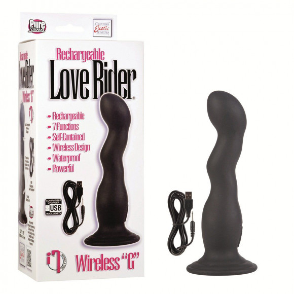 Черный силиконовый вибродилдо на присоске Wireless G - 16 см. Черный силиконовый вибродилдо на присоске Wireless G - 16 см.