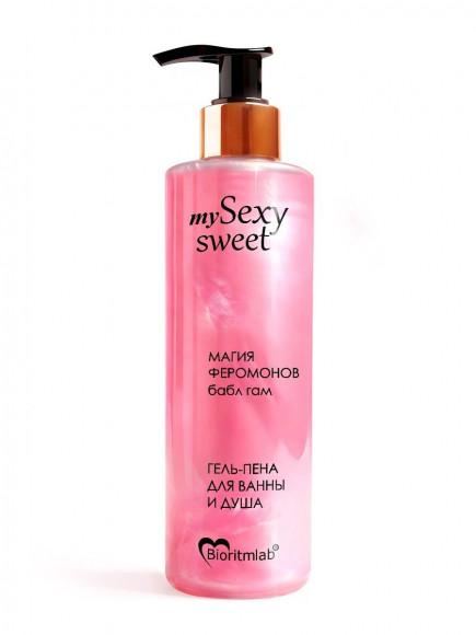 Гель-пена для ванны и душа Sexy Sweet с феромонами и ароматом бабл-гам - 200 мл. Гель-пена для ванны и душа Sexy Sweet с феромонами и ароматом бабл-гам - 200 мл.