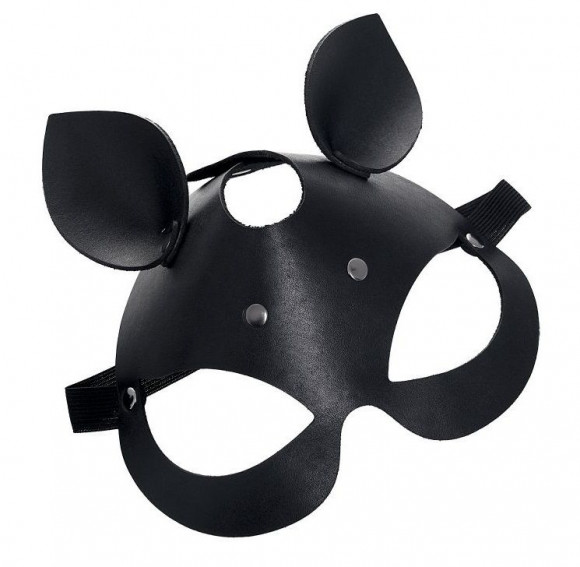 Кожаная маска кошки с ушками Кожаная маска кошки с ушками