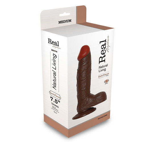 Коричневый вибратор REALISTIC VIBRATOR REAL RAPTURE BROWN - 21,5 см. Коричневый вибратор REALISTIC VIBRATOR REAL RAPTURE BROWN - 21,5 см.