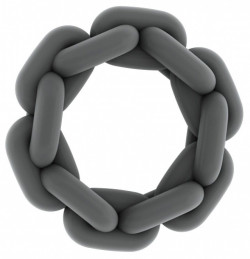 Серое эрекционное кольцо SONO №4 Серое эрекционное кольцо SONO №4