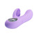 Сиреневый вибратор с клиторальным отростком Canrol - 17,1 см.